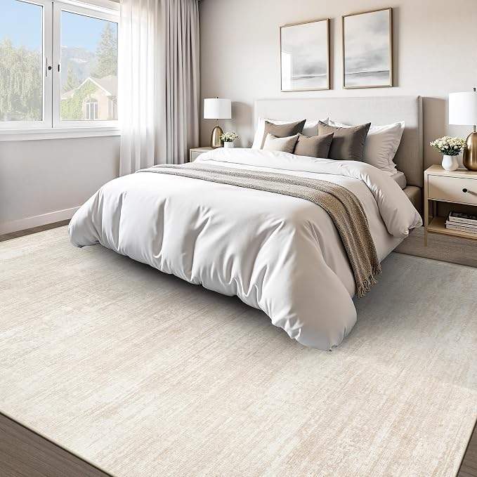 pmtsns Area Rugs 10x14 Living Room: Washable Rug Modern Abstract Neutral Soft - Image 2