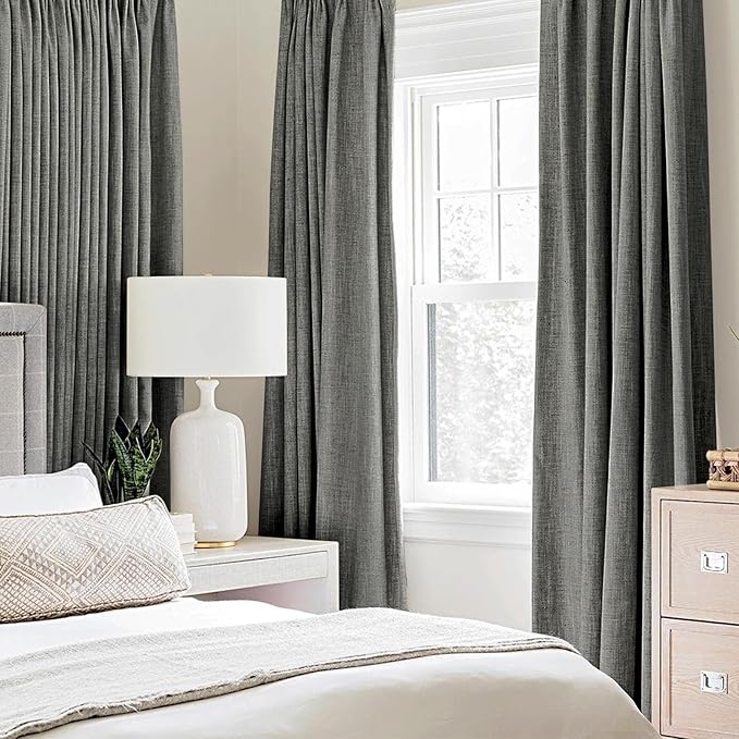 MIULEE 100% Blackout Linen Curtains - Image 2