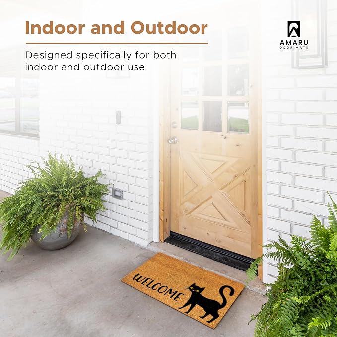 Coir Welcome Mat, 17 x 29 in | 100% Natural Coir, Anti-Shedding, Durable PVC - Image 5