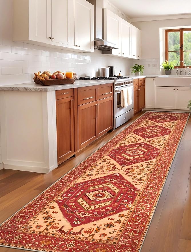 SERISSA 2'6"x12' Washable Non Slip Boho Runner Rug - Image 2