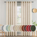MIULEE Light Taupe Linen Curtains 52x84 Inch Length by MIULEE