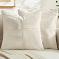 MIULEE Cream White Decorative Throw Pillow Covers by MIULEE