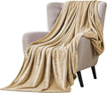Walensee Fleece Blanket Plush Throw Fuzzy Lightweight (King Size 108x90 Tan Camel/Taupe) Super Soft Microfiber Flannel Blankets for Couch, Bed, Sofa Ultra Luxurious Warm and Cozy for All Seasons