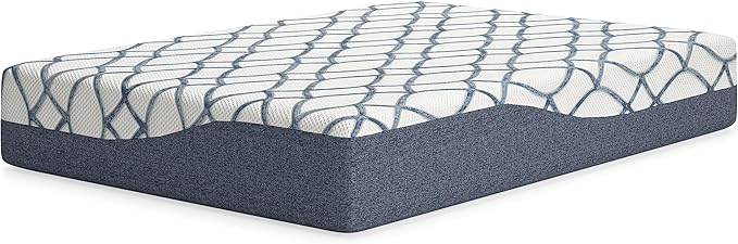 Signature Design by Ashley 12 Inch Chime Elite 2.0 Plush Green Tea Memory Foam Mattress for Cool Sleep and Pressure Relief, Full, Fiberglass Free, Mattress In A Box