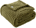 90x104 Inch Green King Size Blanket by LUSSENAHOME
