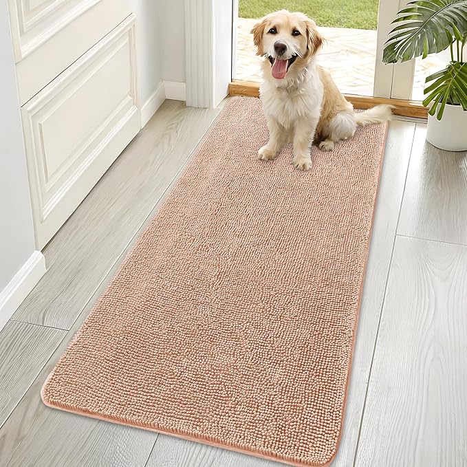 OLANLY Dog Door Mat for Muddy Paws 70x35, Super Absorbent Chenille Mud Mat | by OLANLY