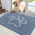 OLANLY Dog Door Mat for Muddy Paws 35x24, Paw Print Design Chenille Mud Mat | by OLANLY