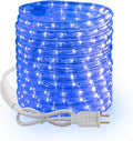 Brizled Blue Rope Lights, 18ft 216 LED Rope Lights Waterproof, 120V ETL Listed Plugin Blue Light Connectable with Clear PVC Tube, Indoor/Outdoor Christmas Lighting for Backyard Garden Patio Christmas