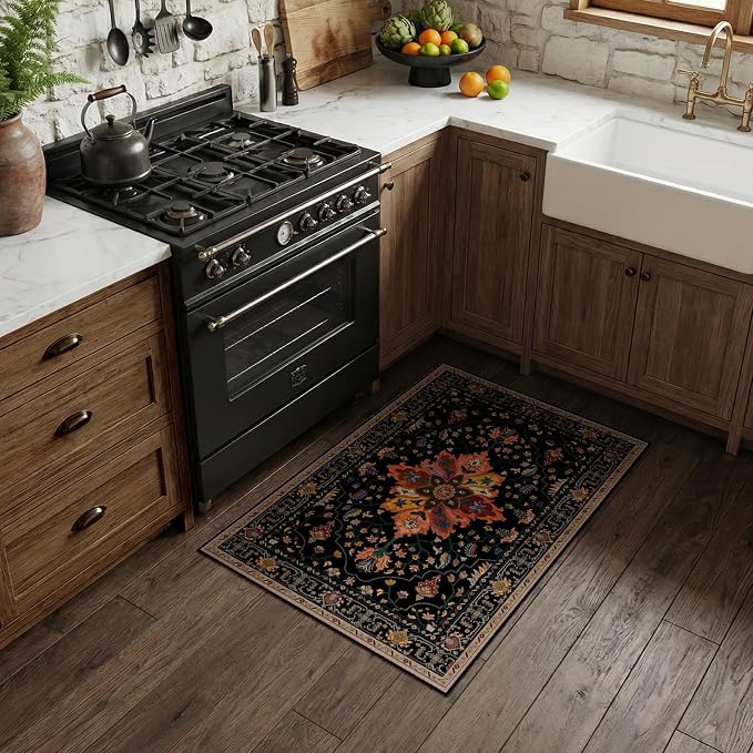 RELEANY Washable Area Rug, Small 2'x3', Water Repellent, Pet Friendly, Vintage - Image 2
