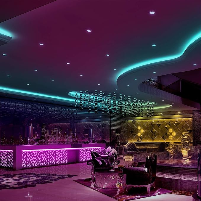 DAYBETTER Led Strip Lights 200ft, RGB Led Light Strip with 44Keys Remote Controller, Color Changing Led Lights for Bedroom 100 ft of 2 Rolls