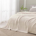BEDELITE Fleece Blanket Soft Plush King Size Bed Blanket Beige 108"x90" | Ultra by BEDELITE