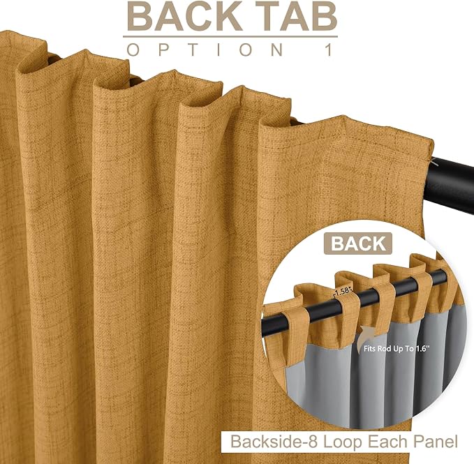 Faux Linen Total Blackout Curtains - Image 3