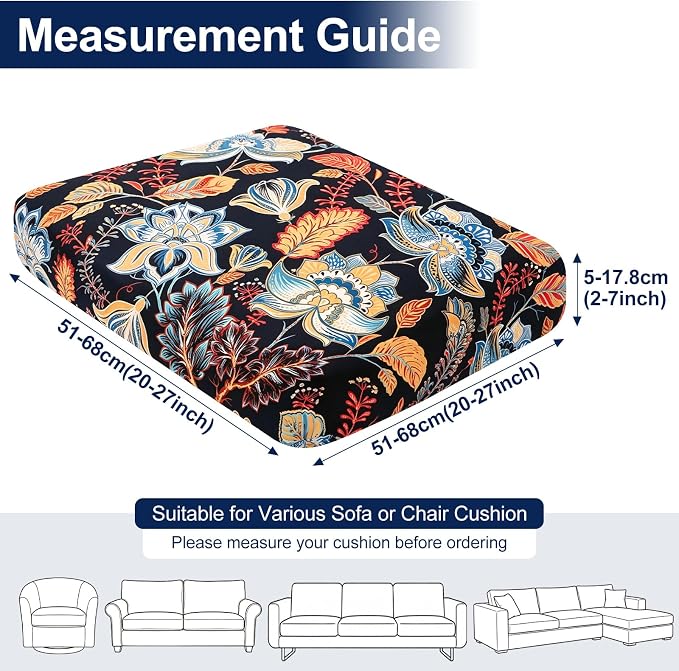 Smiry Waterproof Patio Cushion Covers, Stretch Outdoor Furniture Covers | Couch - Image 6