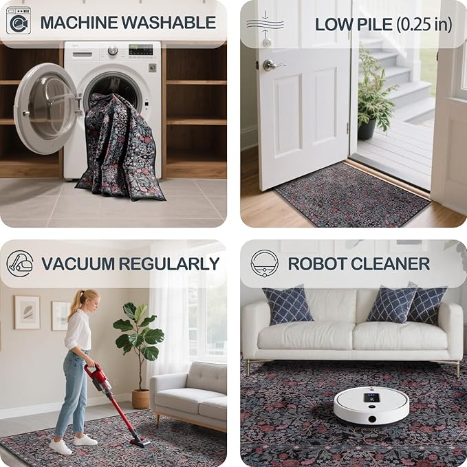 Washable 2' x 6' Runners for Hallways, Non Slip Long Floor Runner for Kitchen - Image 6