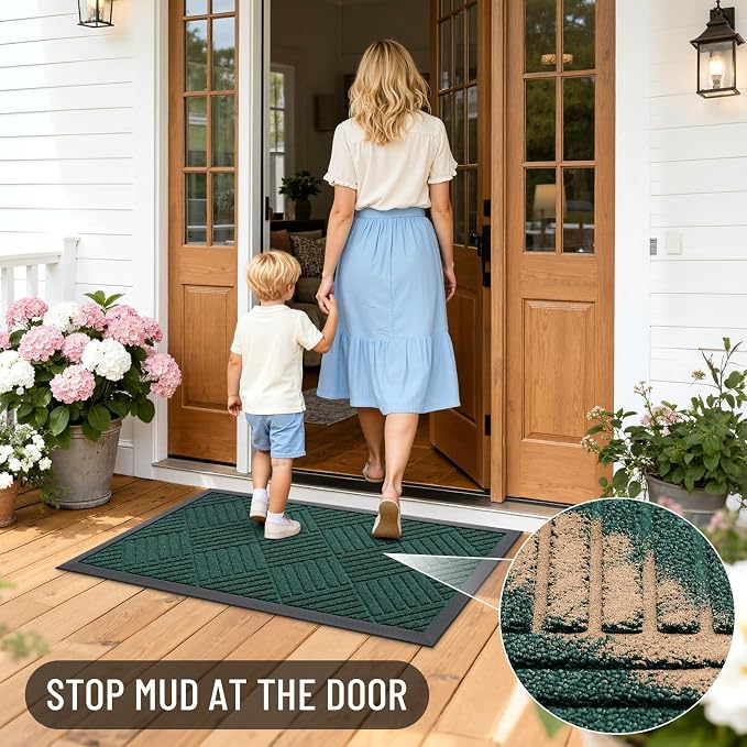 OLANLY Front Door Mat Outside Entrance 47x32, Waterproof Heavy-Duty Doormat | - Image 7