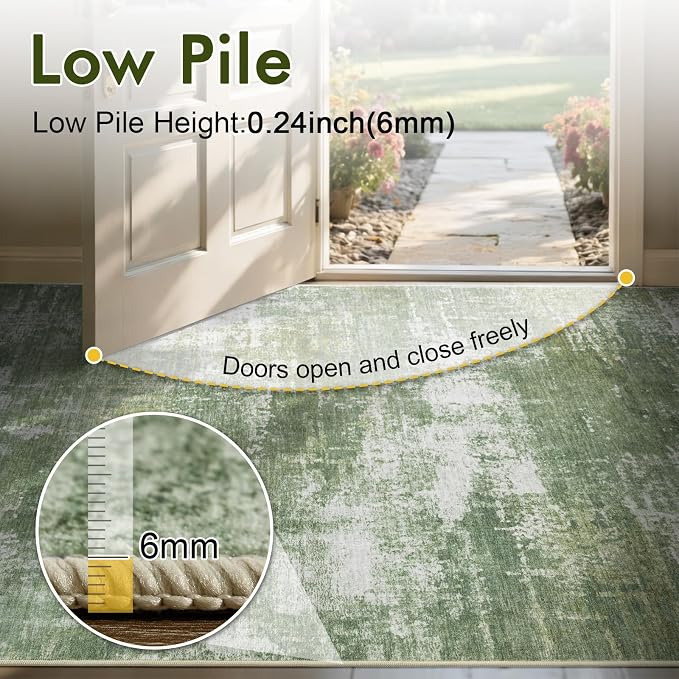 6Ft Round Area Rugs for Living Room, Soft Non-Slip Washable Rugs Modern - Image 7