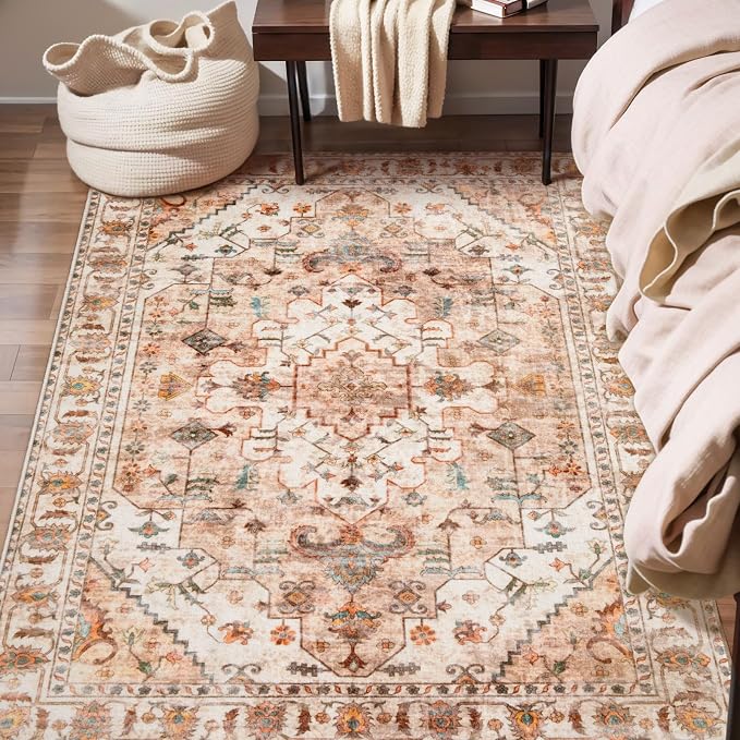 SERISSA 3x5 Washable Non Slip Boho Area Rug by SERISSAHomeDecorCollection