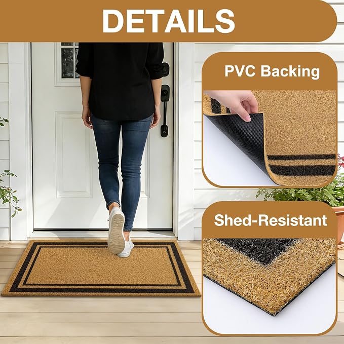 OLANLY Front Door Mat, Low Profile Doormat, Stain and Fade Resistant, - Image 4