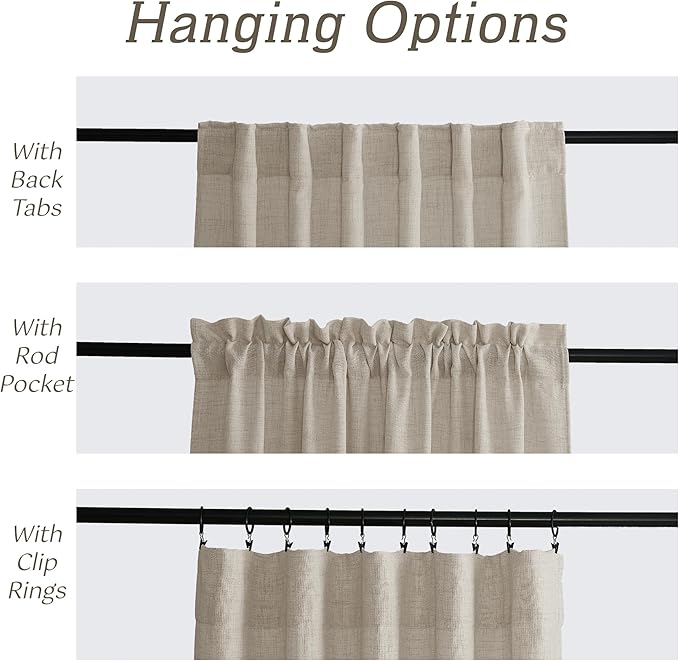 RYB HOME Sheer Curtains 108 inches, Extra Long Floor to Ceiling Curtains | - Image 5