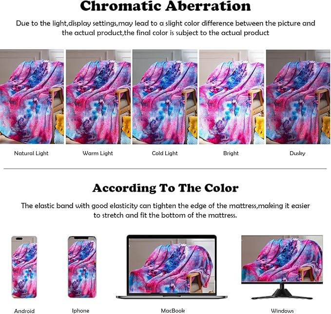 NEWCOSPLAY Super Soft Twin Blanket Deep Purple Rainbow Premium Silky Flannel Fleece Leaves Pattern Lightweight Bed Blanket All Season Use (Deep Purple Rainbow, Twin(60"x80"))