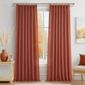 PleatedDrapes Decorative Burnt Orange Sheer Curtains 96 Inches Long by PleatedDrapes