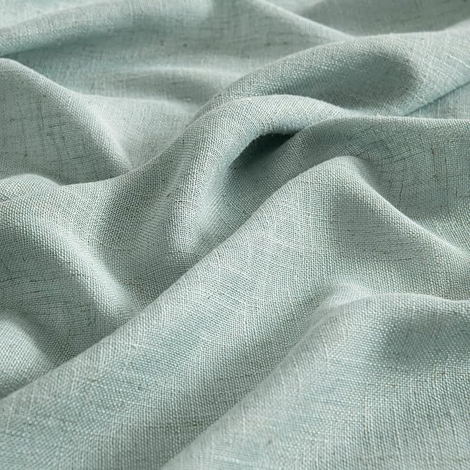 MIULEE Sea Green Linen Curtains 52x84 Inch - Image 4