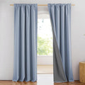 NICETOWN Full Blackout Linen Curtains 108" Length by NICETOWN