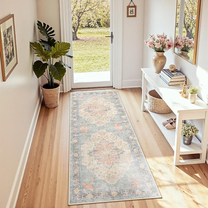 RELEANY Washable Area Rug, Runner 2'x8', Water Repellent, Pet Friendly - Image 3