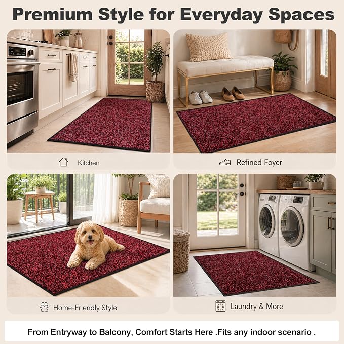Super Absorbent Front Door Mat, Non-Slip Washable Indoor Doormats, Low Profile - Image 8