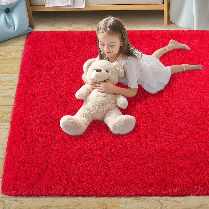 Pionblank 8x10 Rug for Living Room, Fluffy Plush Large Area Rug - Image 7