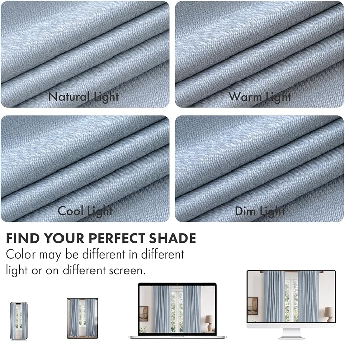 MIULEE 100% Blackout Linen Curtains - Image 7