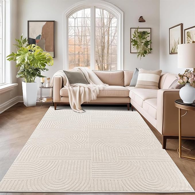 Pauwer 6x9 Area Rugs for Living Room, Modern Non Slip Washable Rug, Soft Fluffy - Image 7