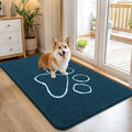 OLANLY Dog Door Mat for Muddy Paws 45x27, Paw Print Design Chenille Mud Mat | by OLANLY
