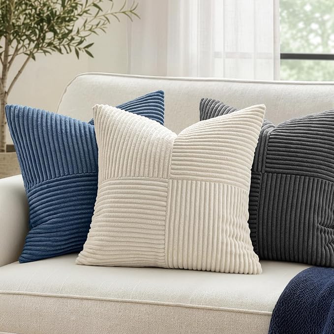MIULEE Dusty Blue Decorative Throw Pillow Covers - Image 3