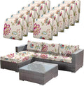 CALBODE 12pcs Single Seat Floral Print Outdoor Sofa Cover, Waterproof Elastic by CALBODE