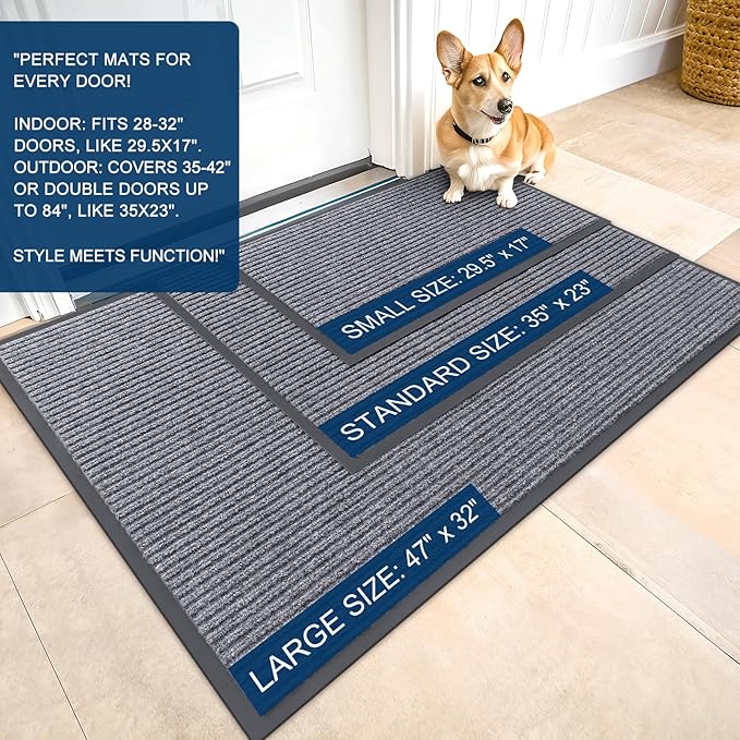 OLANLY Front Door Mat 71x47, Waterproof Heavy-Duty Indoor Outdoor Doormat | - Image 2