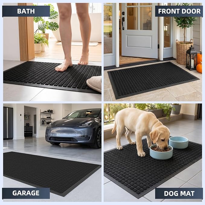 Front Door Mat Outside Entrance, Heavy Duty Waterproof Doormat | 29.5"x17" - Image 8