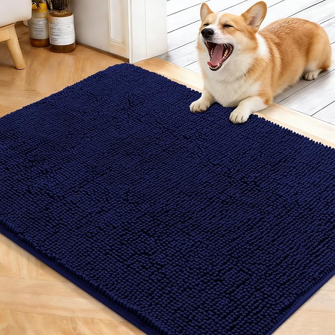 OLANLY Dog Door Mat for Muddy Paws 40x32, Super Absorbent Chenille Mud Mat | by OLANLY