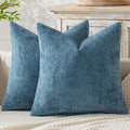 MIULEE Decorative Couch Throw Pillow Covers 18x18 Inch Coastal Blue 2 Pack | by MIULEE