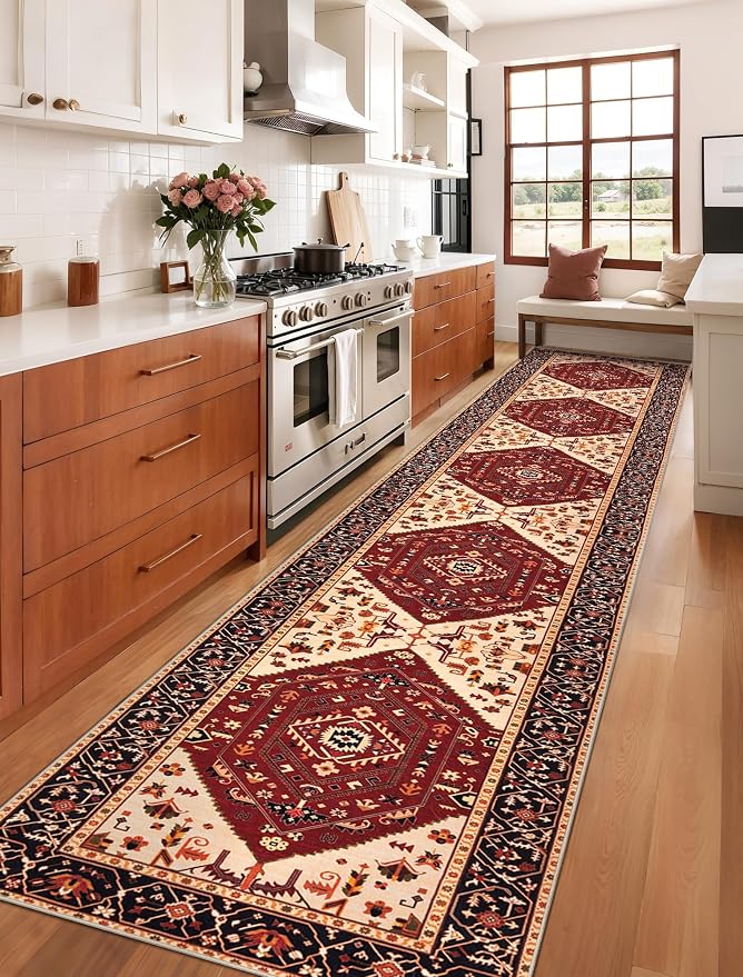 SERISSA 2'6"x14' Washable Non Slip Boho Runner Rug - Image 2