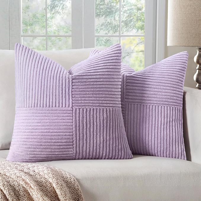 MIULEE Purple Decorative Throw Pillow Covers by MIULEE