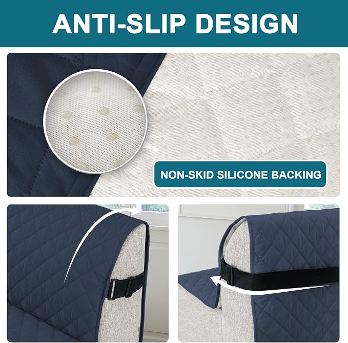Turquoize 100% Waterproof Futon Cover Futon Slipcover Washable Armless Sofa Bed - Image 4