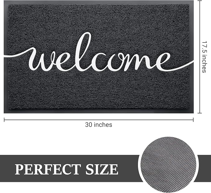 Door Mat Welcome Mat Floor Mat for Entryway, High Traffic Areas | Low Profile - Image 3