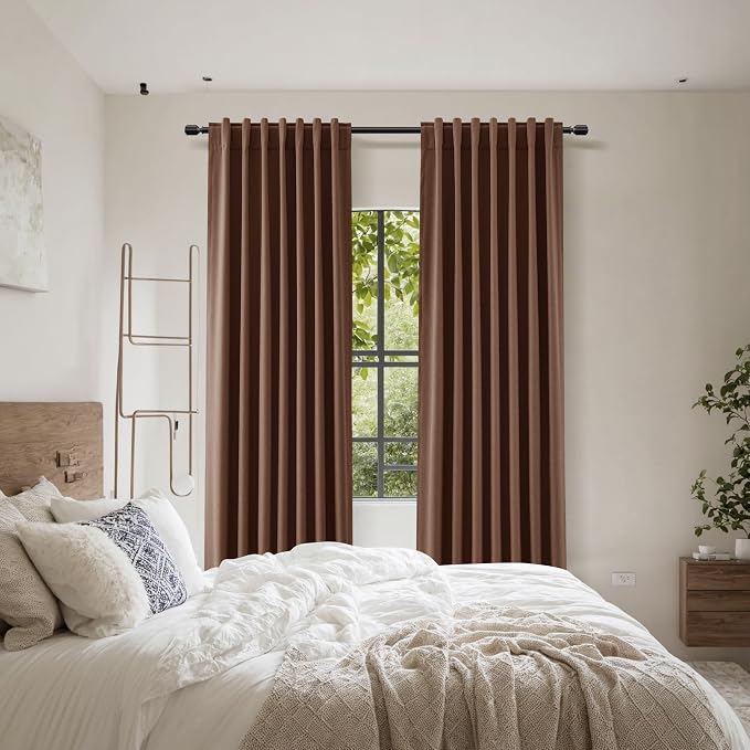 100% Blackout Curtains 96 Inch Length 2 Panels Set - Image 8