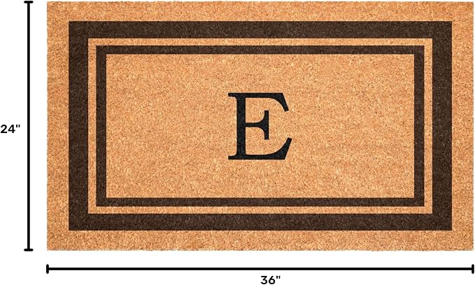 Calloway Mills 152982436E Brown Border 24" x 36" Monogram Doormat - Image 3