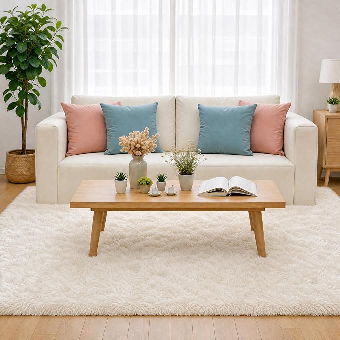 LOCHAS 4x6 Area Rugs Fluffy Living Room Carpets - Image 2