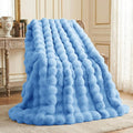 L'AGRATY Faux Rabbit Fur Throw Blanket by LAGRATY