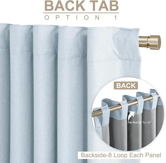 Faux Linen Total Blackout Curtains - Image 3