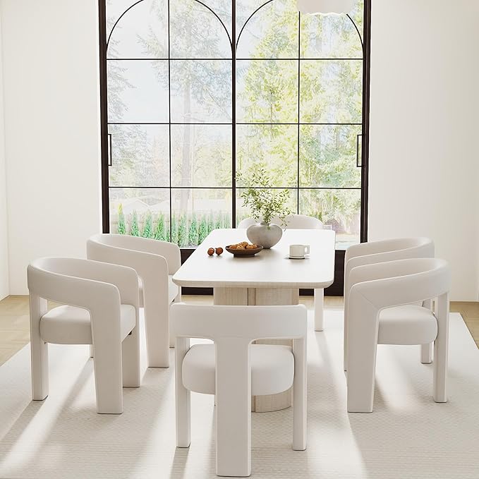 Modern Barrel Dining Chairs Set of 5, Velvet Upholstered Accent Side Chair with Arms Comfy Makeup Vanity Chairs, Dining Living Room Kitchen Chairs, Beige