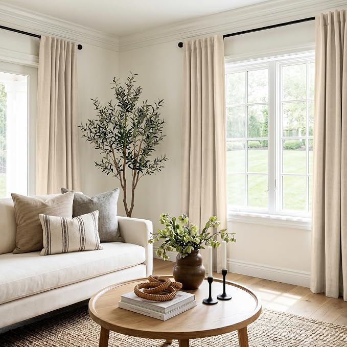 INOVADAY 100% Blackout Linen Curtains - Image 5